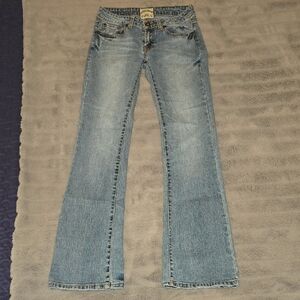 Angel Jeans Classic Light Blue Flare Stretch Jeans Size 5